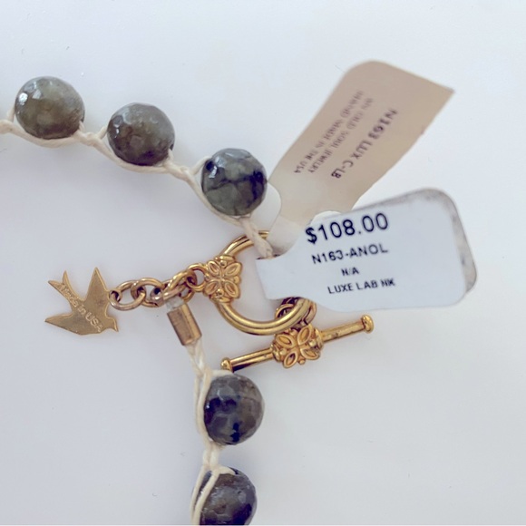 Semi- precious labradorite necklace. 38”long. - Picture 3 of 3